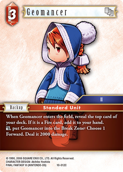Geomancer 10-012C Foil - Final Fantasy TCG