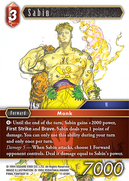 Sabin 11-018H Foil - Final Fantasy TCG