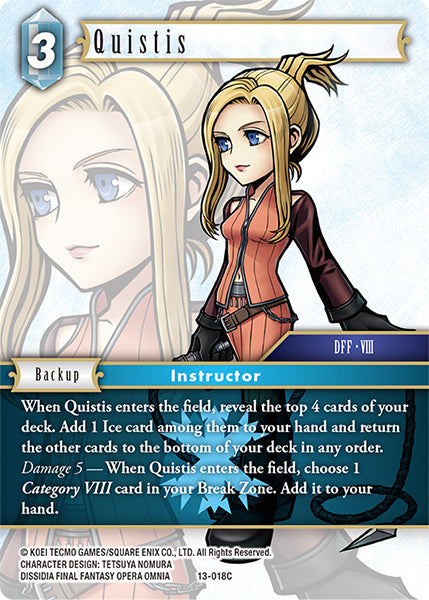 Quistis 13-018C Foil - Final Fantasy TCG