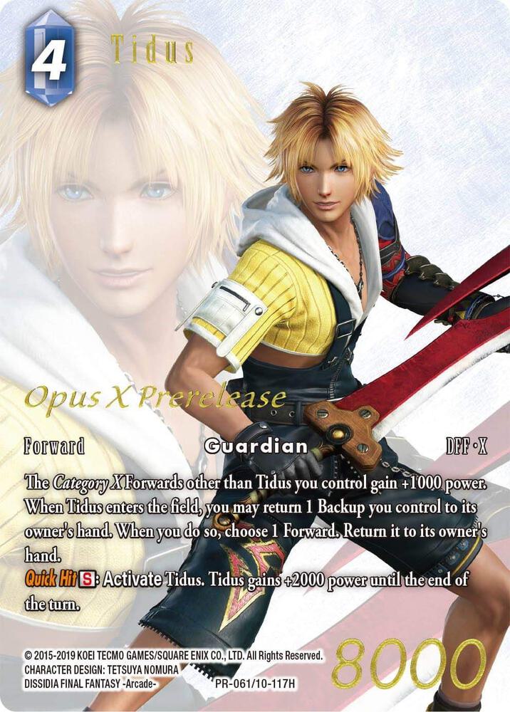 Tidus PR-061/10-117H Full Art - Final Fantasy TCG