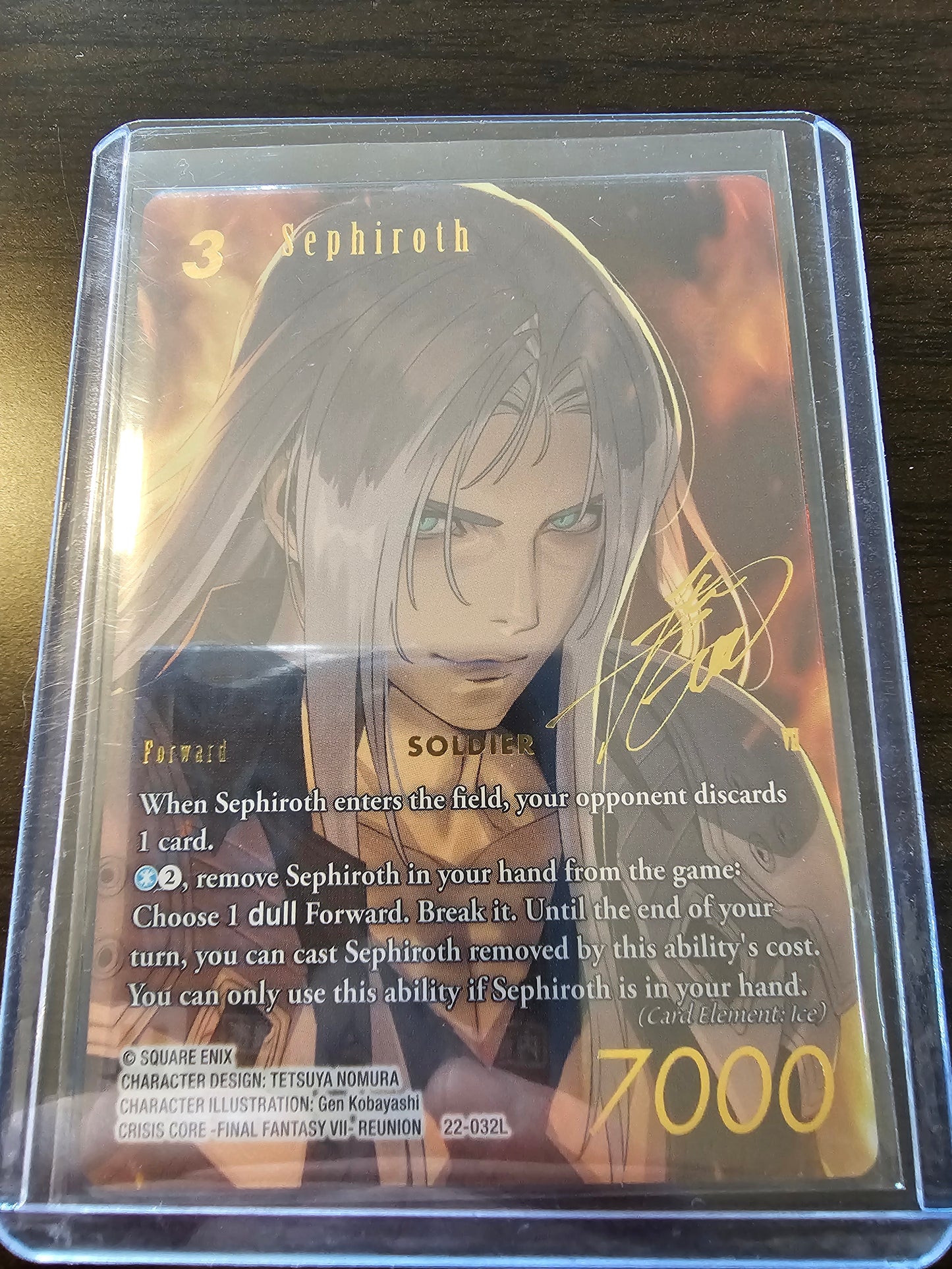 FINAL FANTASY TCG HIDDEN HOPE SEPHIROTH SIGNED FULL ART 22-032L