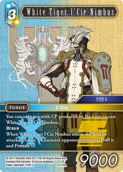 White Tiger L'Cie Nimbus 13-112L - Final Fantasy TCG