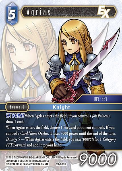 Agrias 13-086R Foil - Final Fantasy TCG