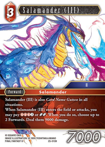 Salamander (III) 25-010H Foil - Final Fantasy TCG