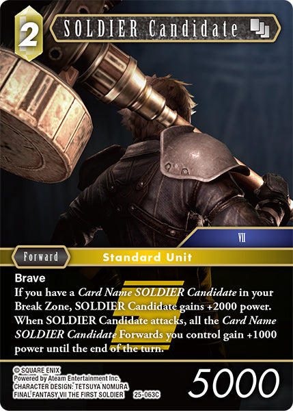 SOLDIER Candidate 25-063C - Final Fantasy TCG