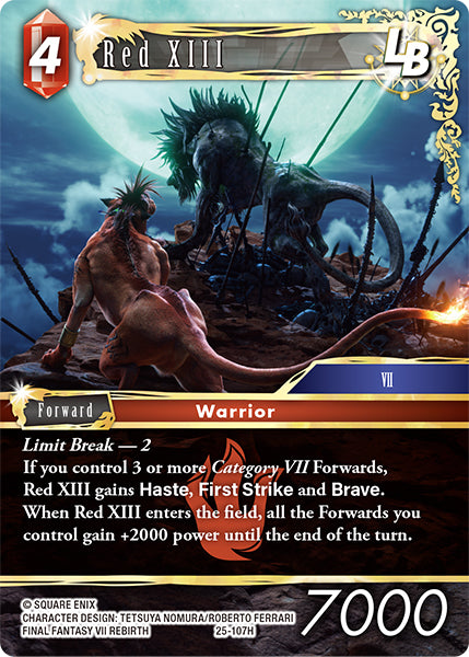 Red XIII 25-107H Foil - Final Fantasy TCG