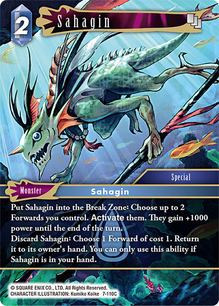 Sahagin 7-110C Foil - Final Fantasy TCG