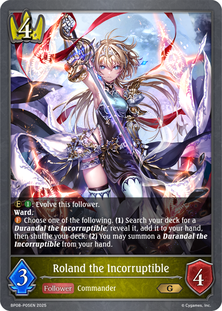Roland the Incorruptible - Premium - Shadowverse Evolve
