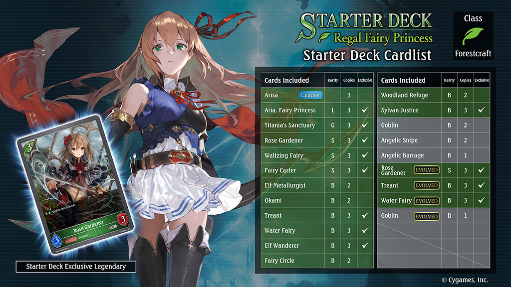 Shadowverse: Evolve - Regal Fairy Princess Starter Deck