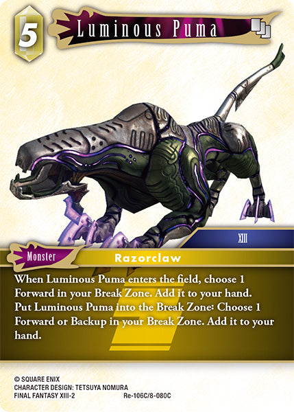 Luminous Puma - Final Fantasy TCG