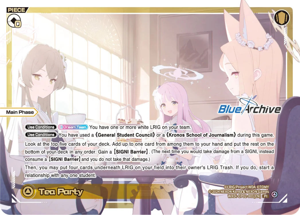Wixoss - Blue Archive Diva Tea Party