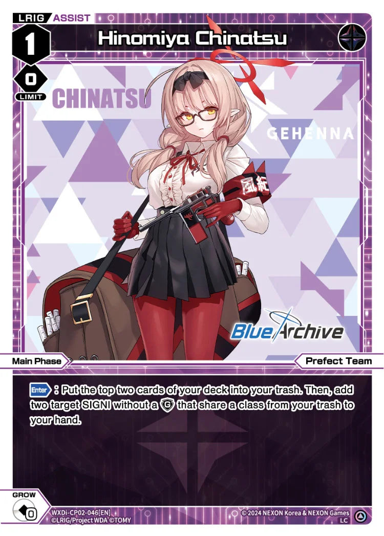 Wixoss - Blue Archive Diva Hinomiya Chinatsu