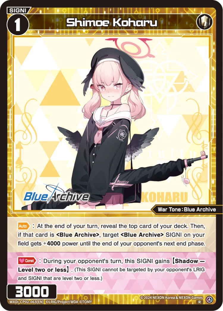 Wixoss - Blue Archive Diva Shimoe Koharu