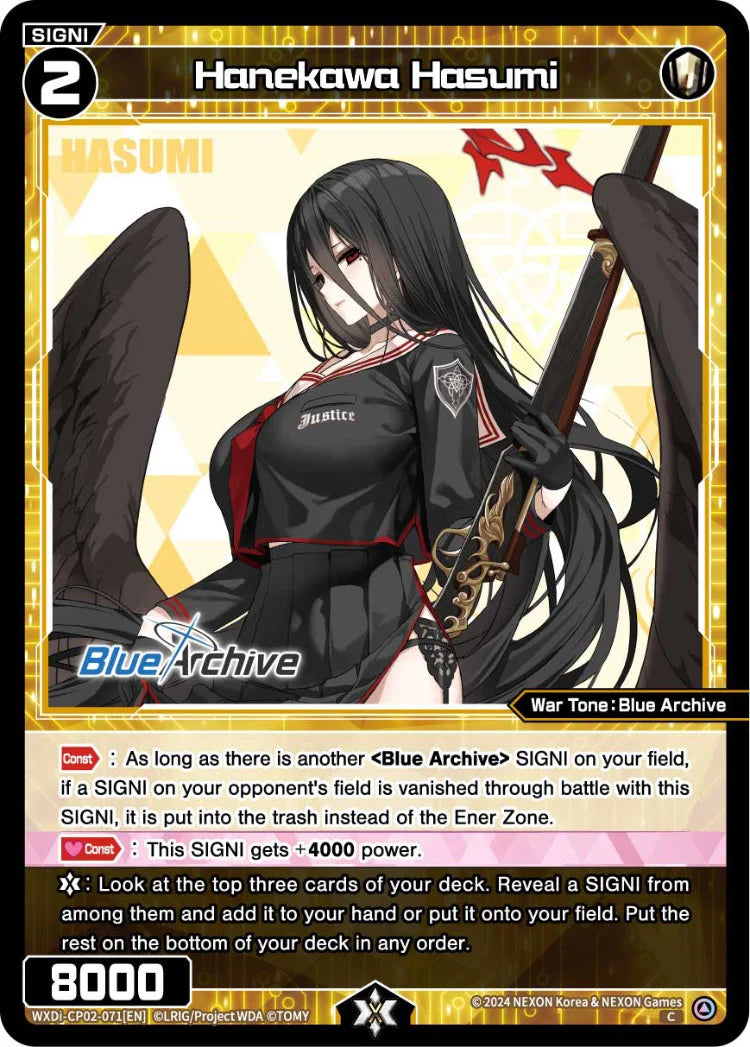 Wixoss - Blue Archive Diva Hanekawa Hasumi