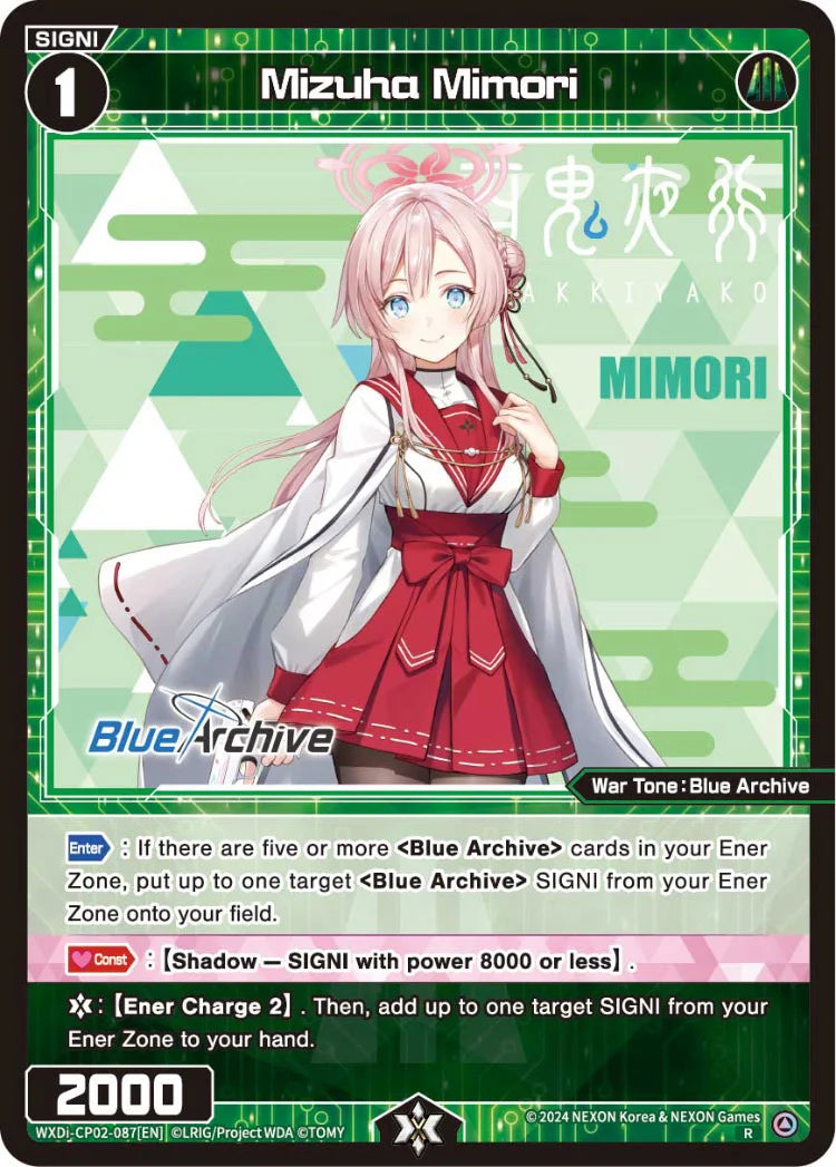 Wixoss - Blue Archive Diva Mizuha Mimori