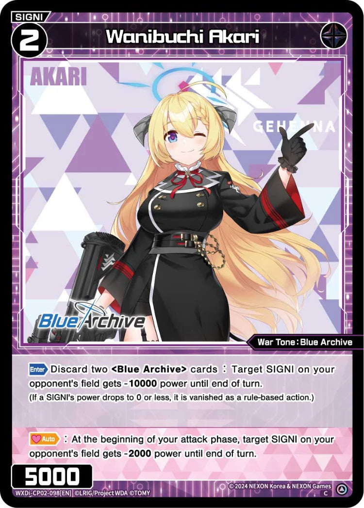 Wixoss - Blue Archive Diva Wanibuchi Akari