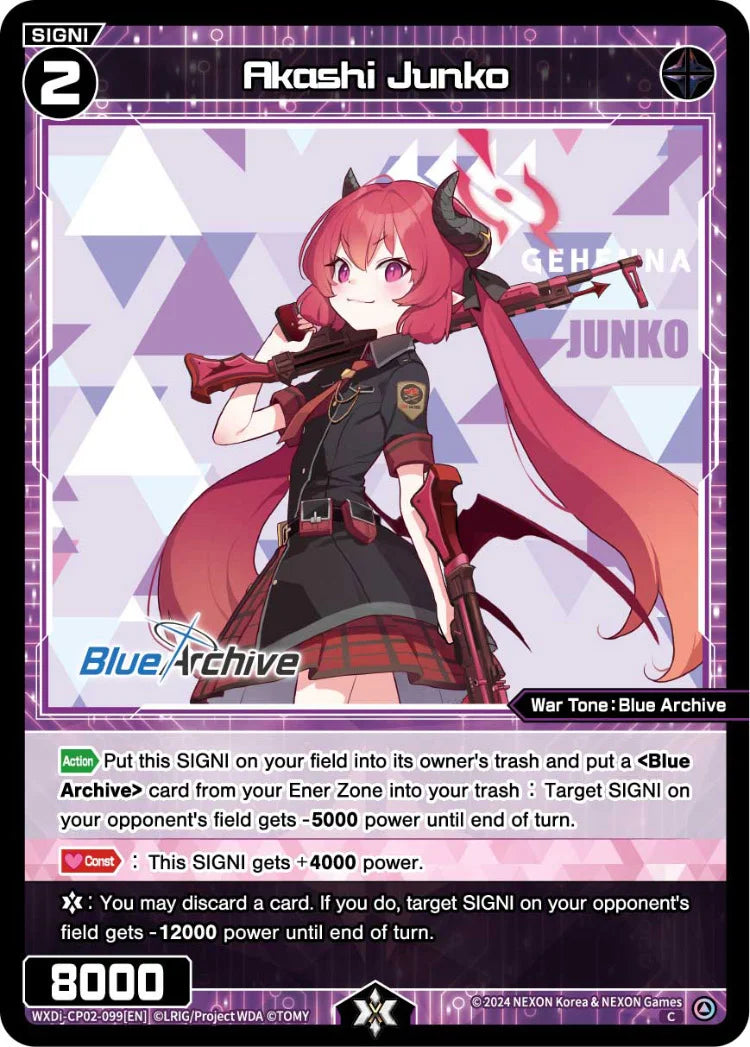 Wixoss - Blue Archive Diva Akashi Junko