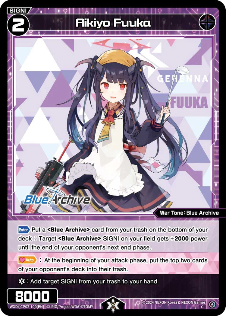 Wixoss - Blue Archive Diva Aikiyo Fuuka