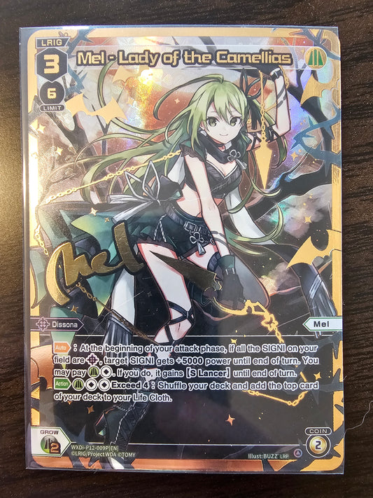 WIXOSS MEL - LADY OF THE CAMELIAS WXDi-P12-009P[EN] LRP GOLD AUTO PARALLEL MT