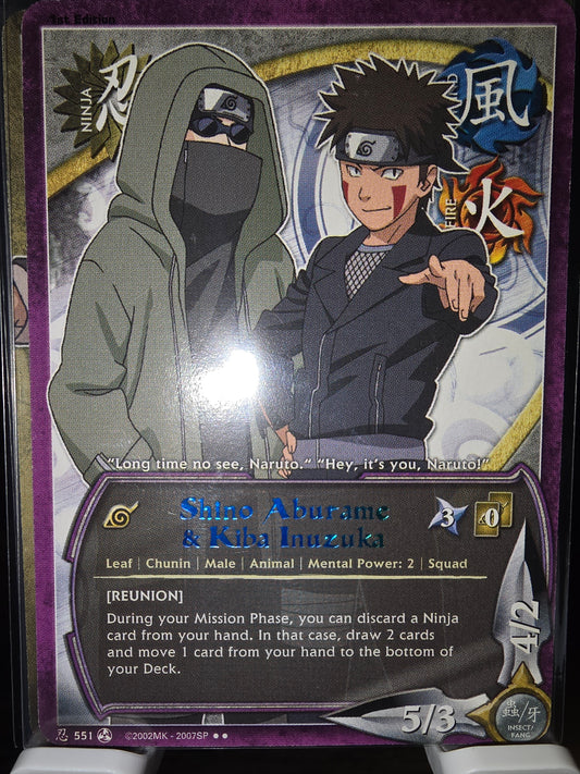 [Reunion] Shino Aburame & Kiba Inuzuka (551) 1st Edition Rainbow Text