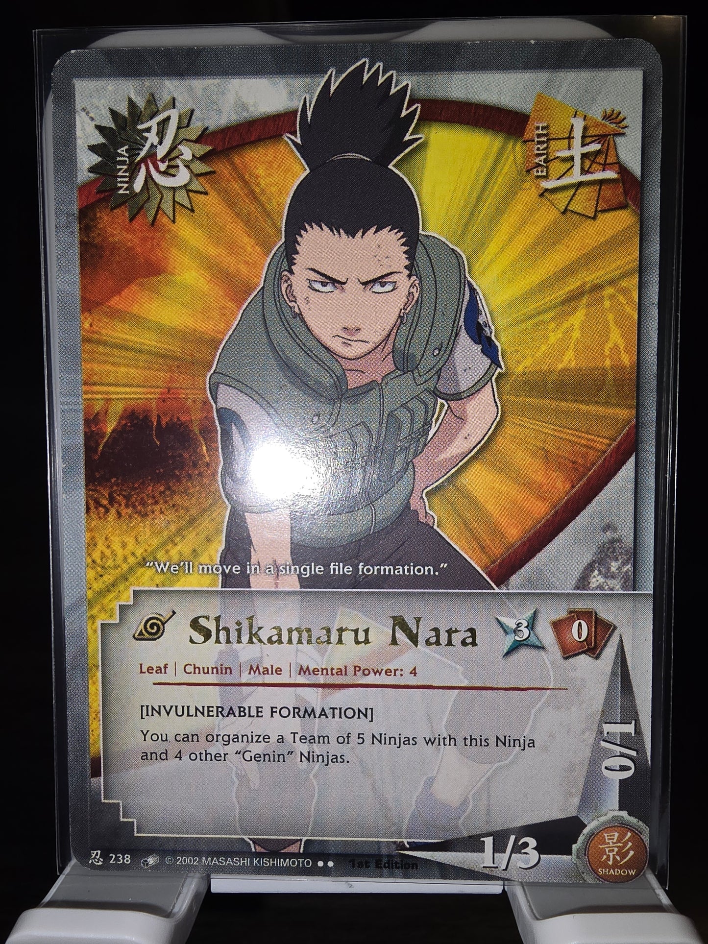 [Invulnerable Formation] Shikamaru Nara (238)1st Edition Gold Text