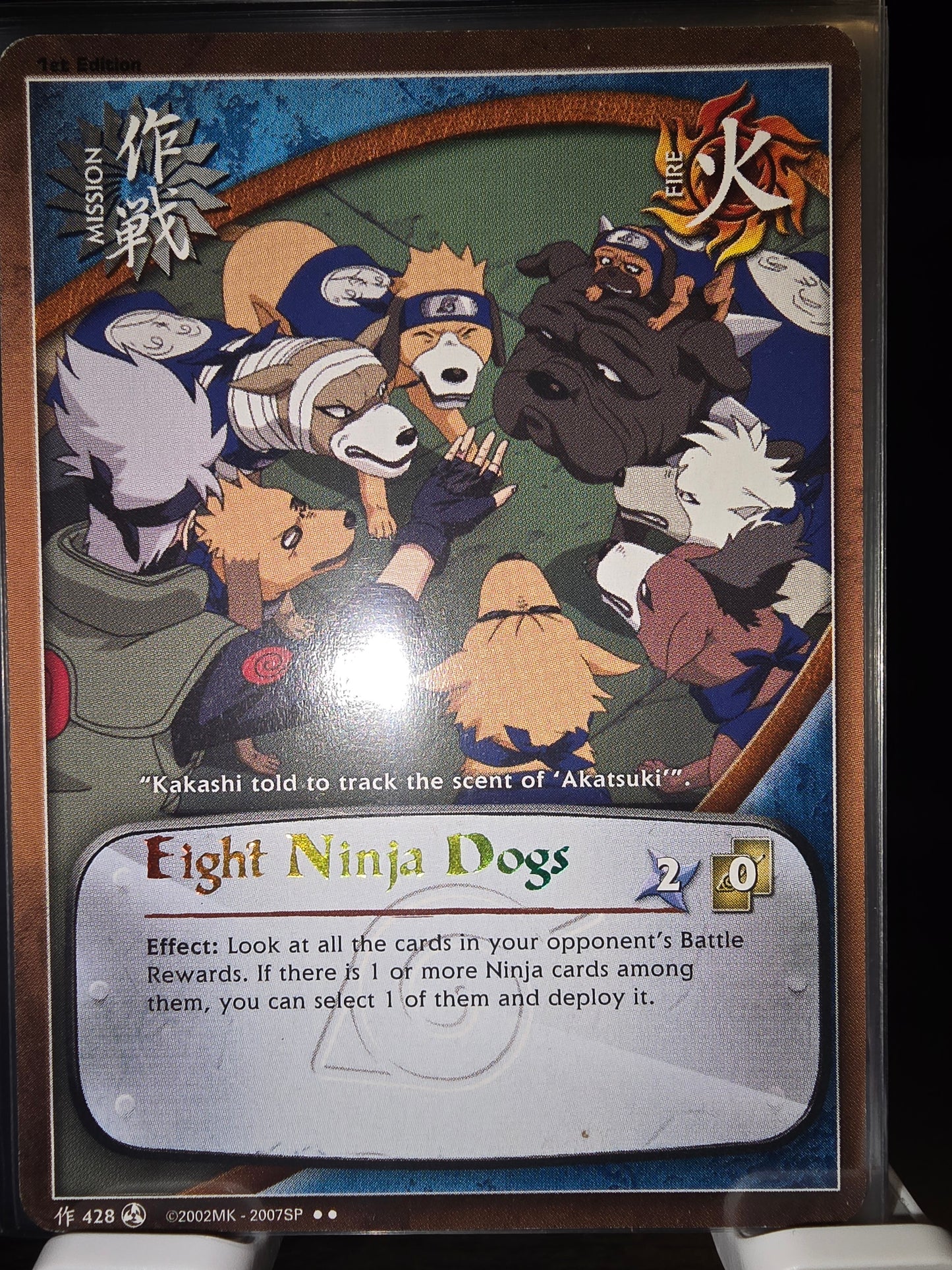 Eight Ninja Dogs (428) 1st Edition Rainbow Text